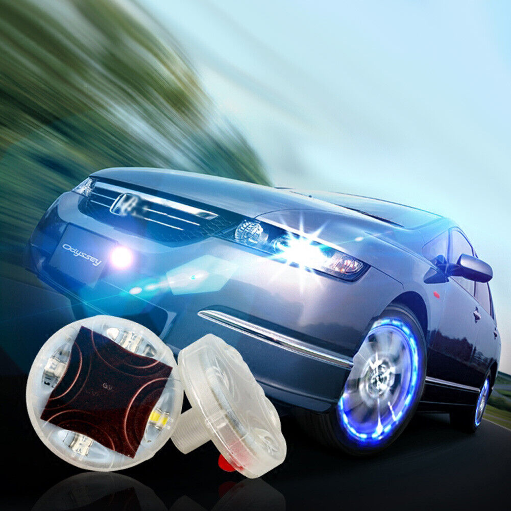 Car Wheel Light Solar LED Flash Tire Tyre Valve Cap Lamp Decoration Light